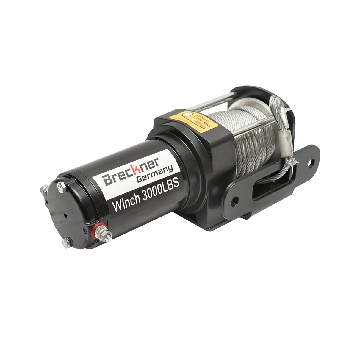Troliu electric cu telecomanda 12V, 1,6T (3000lbs) cablu otel 5x11m, solenoid 100A Breckner Germany
